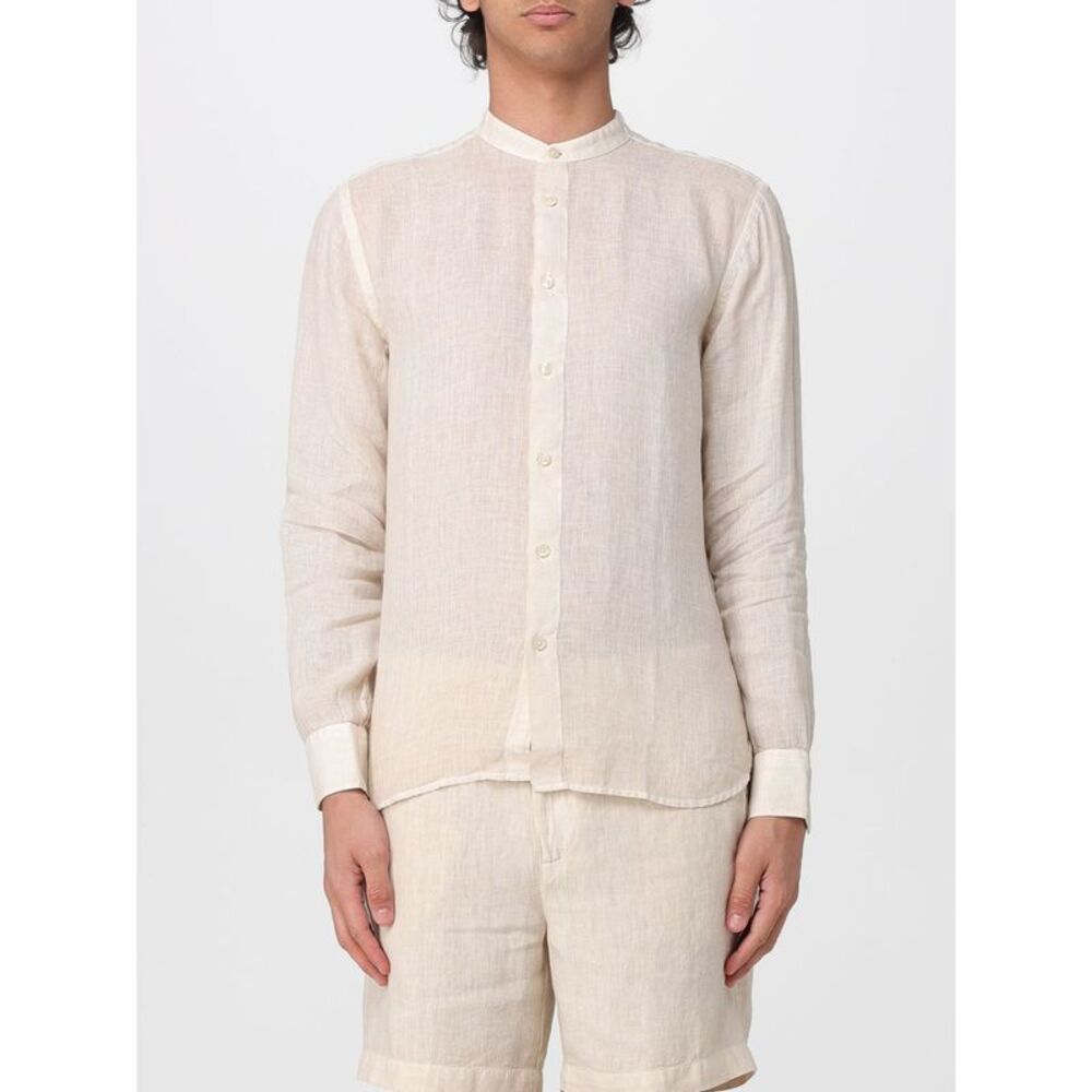 120% Lino Shirt Men Safari
